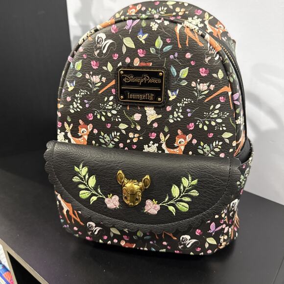 Bambi & Forest Friends Floral Mini Backpack Disney Parks Loungefly NWT main image 4